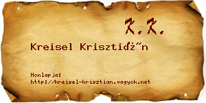 Kreisel Krisztián névjegykártya